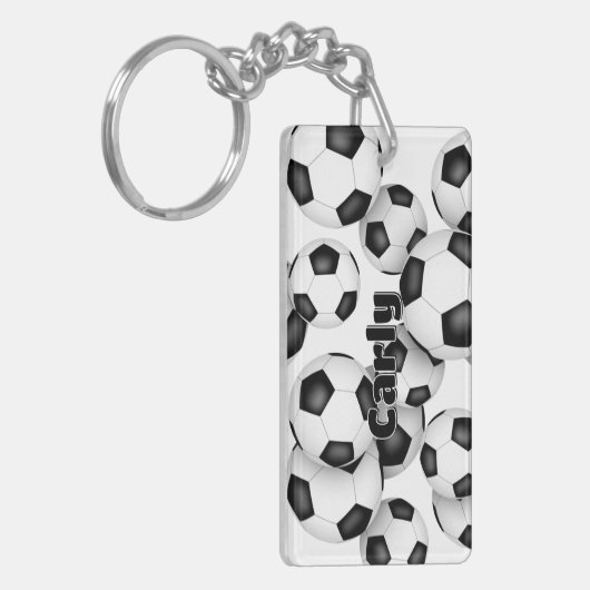 アスリートのサッカーボールの名前クラスター キーホルダー (正面左)