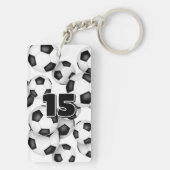 アスリートのサッカーボールの名前クラスター キーホルダー (裏面)