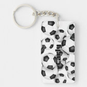 アスリートのサッカーボールの名前クラスター キーホルダー (正面)