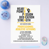 アスリートの特徴，アスレチック広告レッスン チラシ (シングル)