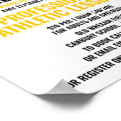 アスリートの特徴，アスレチック広告レッスン ポスター (角)