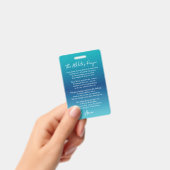 アスリートの祈り 水泳バッグタグ バッジ (Handheld)