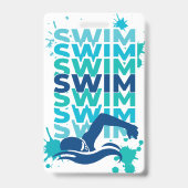 アスリートの祈り 水泳バッグタグ バッジ (Back)