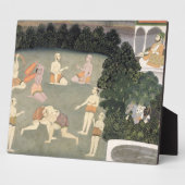 アスリートは席上の貴族の前で演じるc.1760(op フォトプラーク (側面)