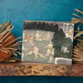 アスリートは席上の貴族の前で演じるc.1760(op フォトプラーク (側面)