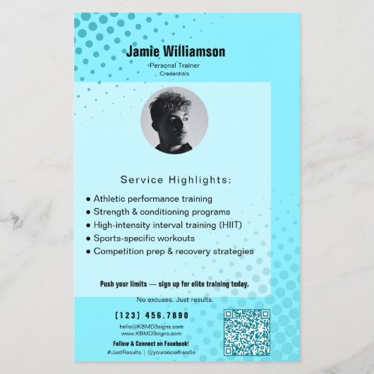 アスリートを引きつける アドバンスト フィットネス パーソナルトレーナー チラシ (裏面)