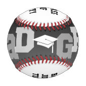 アスリートグラッドブラックグラデーション卒業写真野球 野球ボール (正面)