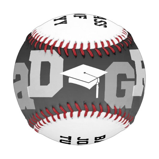 アスリートグラッドブラックグラデーション卒業写真野球 野球ボール (正面)