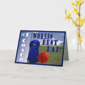 アスリートスワー最高のルズパパ& #1コーチグリーティングカード カード (黄色い花)