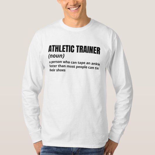 アスリートトレーナー - 面白い仕事の定義 Tシャツ (正面)