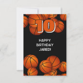 アスリートハッピーバースデーバスケットボール訛り カード (正面)