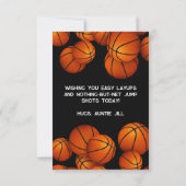 アスリートハッピーバースデーバスケットボール訛り カード (裏面)