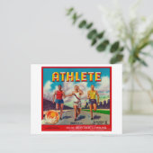 アスリートブランド柑橘類クレートラベル ポストカード (スタンド正面)