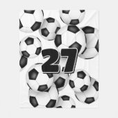 アスリートボールのグループのジャージー番号 フリースブランケット (正面)