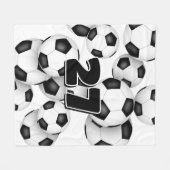 アスリートボールのグループのジャージー番号 フリースブランケット (正面(横))