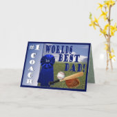 アスリートワールド最高のパパ&コーチグリーティングカード カード (黄色い花)