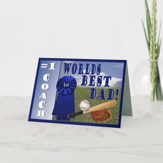 アスリートワールド最高のパパ&コーチグリーティングカード カード (正面)