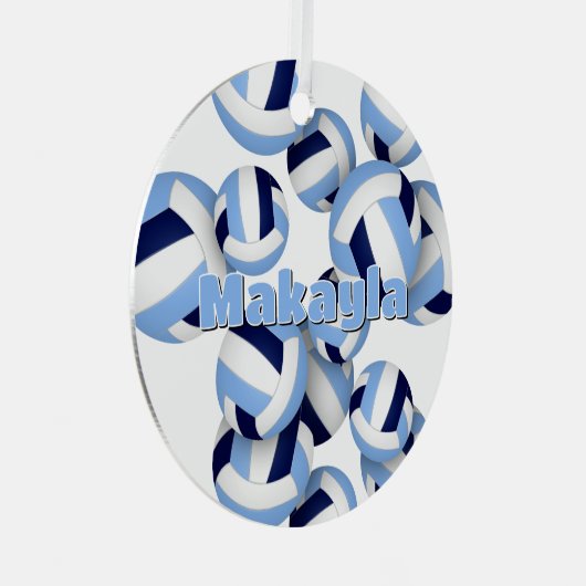 アスリート名リトルブルー海軍バレーボール記念ボール メタルオーナメント (正面右)