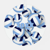 アスリート名リトルブルー海軍バレーボール記念ボール メタルオーナメント (裏面)