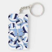 アスリート名青白バレーボール キーホルダー (裏面)