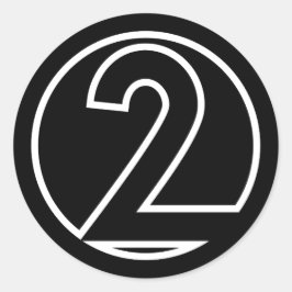 アスリート数値2円図形 ラウンドシール