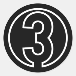 アスリート数3円図形 ラウンドシール