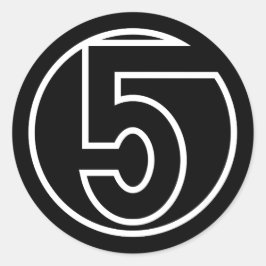 アスリート数5円図形 ラウンドシール