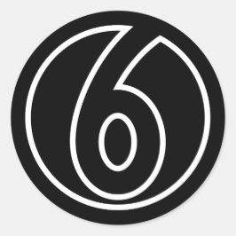 アスリート数6円図形 ラウンドシール