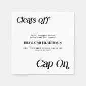 アスリート目盛り止めキャップのオン スタンダードカクテルナプキン (正面)