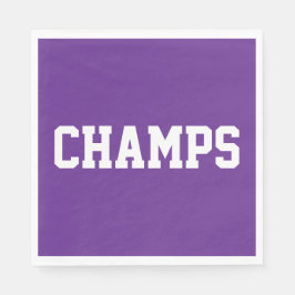 アスリート スポーティ ロイヤルパープル CHAMPS 白文字  スタンダードランチョンナプキン