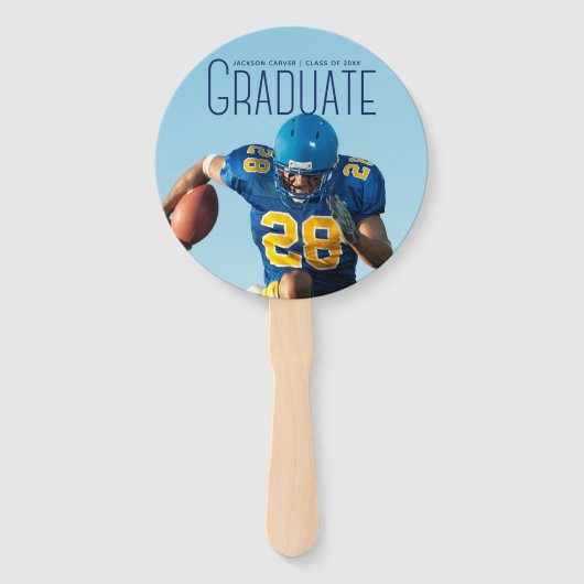 アスリート 卒業 フォト スポーティーな卒業パーティー ハンドファン (正面)