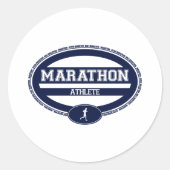 アスリート・観客用マラソン楕円 ラウンドシール (正面)