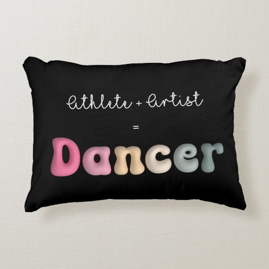 アスリート+ Artist = Dancer, gifT おもしろい for Dancer アクセントクッション (正面)