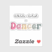 アスリート+ Artist = Dancer, gifT おもしろい for Dancer シール (シート)