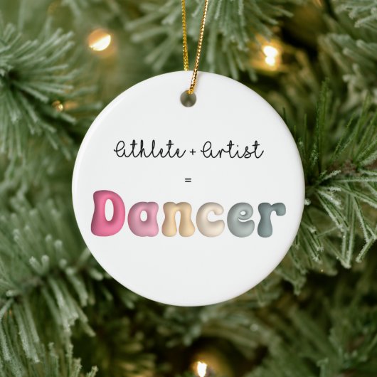 アスリート+ Artist = Dancer, gifT おもしろい for Dancer セラミックオーナメント (ツリー)