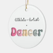 アスリート+ Artist = Dancer, gifT おもしろい for Dancer セラミックオーナメント (左)
