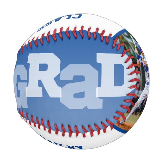 アスリートGRADブルーの卒グラデーション業写真野球 野球ボール (正面右)