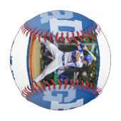 アスリートGRADブルーの卒グラデーション業写真野球 野球ボール (裏面)