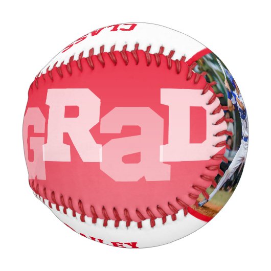 アスリートGRAD赤の卒グラデーション業写真野球 野球ボール (正面右)