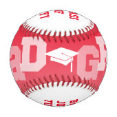 アスリートGRAD赤の卒グラデーション業写真野球 野球ボール (正面)