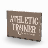 アスレチックパーソナライズされたトレーナーの名前 フォトブロック (右)
