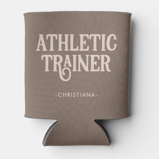 アスレチックパーソナライズされたトレーナーの名前 缶クーラー (正面)