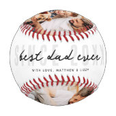 アスレチックモダン最高のパパEver 3 Photo Father's Day 野球ボール (正面)