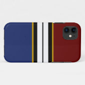 アスレチック深いレッド白黒ネイビーレースストライプズ Case-Mate iPhoneケース (裏面(横))