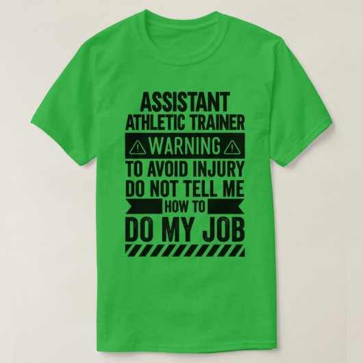 アスレチック警告トレーナー助手 Tシャツ (デザイン正面)