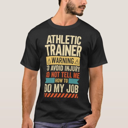 アスレチック警告トレーナー Tシャツ (正面)
