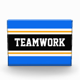 アスレチック ブライトブルー ブラック ホワイト TEAMWORK ストライプ フォトブロック