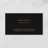 アスレックラグジュアリー金ゴールドシールド弁護士 名刺 (裏面)