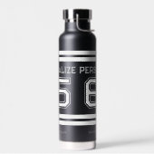 アスレッストライプトカスタムジャージー番号ホット・コールド ウォーターボトル (左面)