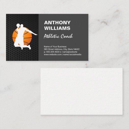 アスレティックコーチ | バスケットボール選手のダンキング 名刺 (正面/裏面)